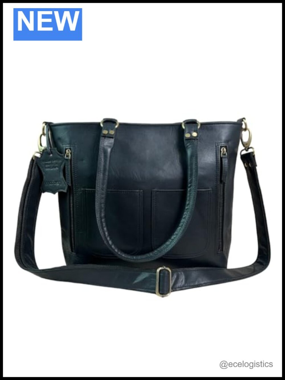 Genuine Leather Satchel Handbag Tote Crossbody Adjustable Strap